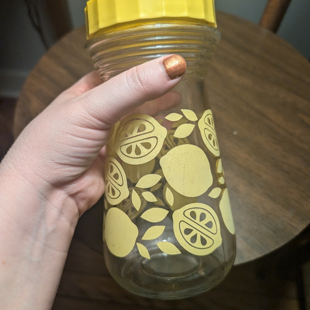 Vintage Glass Lemonade Pitcher - Picture 2 of 8